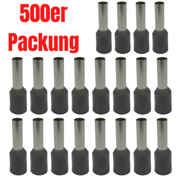 Aderendhülsen - 4,00mm² - Grau (500er Pack)